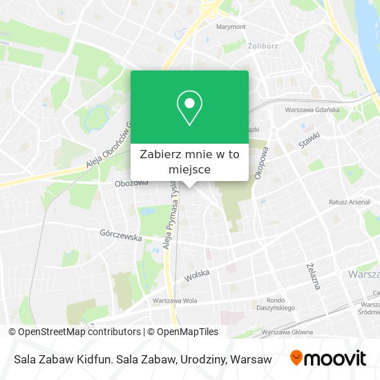 Mapa Sala Zabaw Kidfun. Sala Zabaw, Urodziny