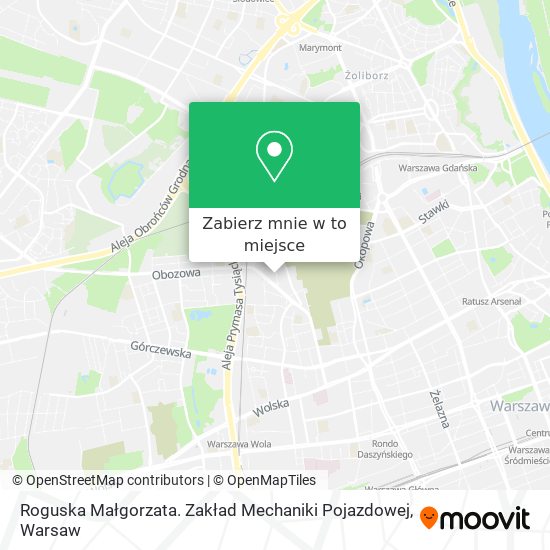 Mapa Roguska Małgorzata. Zakład Mechaniki Pojazdowej