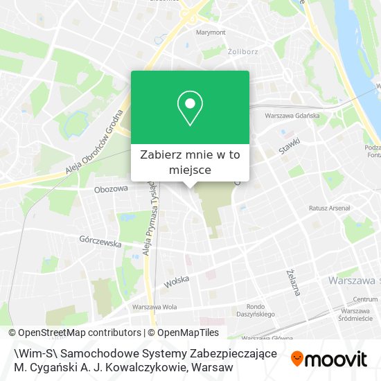 Mapa \Wim-S\ Samochodowe Systemy Zabezpieczające M. Cygański A. J. Kowalczykowie