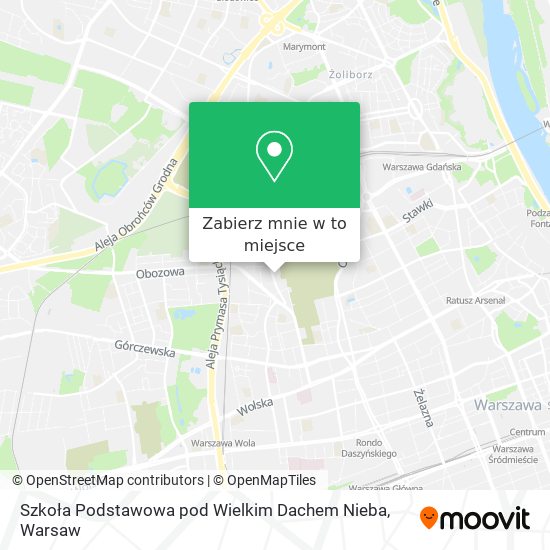 Mapa Szkoła Podstawowa pod Wielkim Dachem Nieba