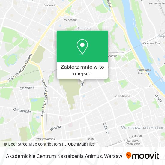 Mapa Akademickie Centrum Kształcenia Animus