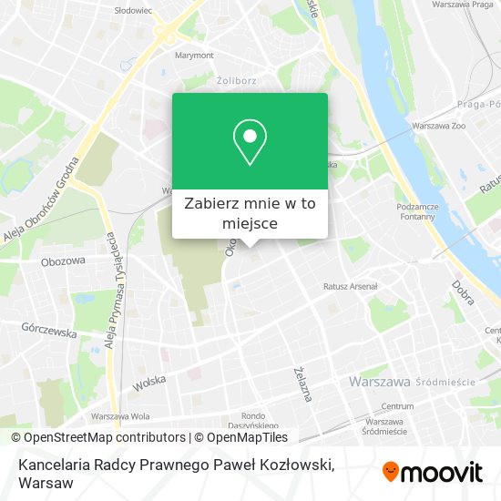 Mapa Kancelaria Radcy Prawnego Paweł Kozłowski