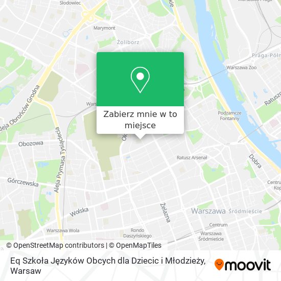 Mapa Eq Szkoła Języków Obcych dla Dziecic i Młodzieży