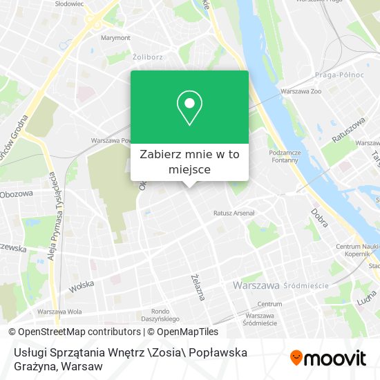 Mapa Usługi Sprzątania Wnętrz \Zosia\ Popławska Grażyna