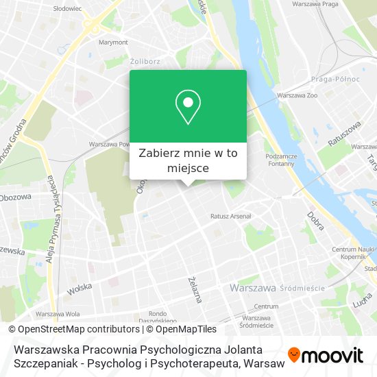 Mapa Warszawska Pracownia Psychologiczna Jolanta Szczepaniak - Psycholog i Psychoterapeuta