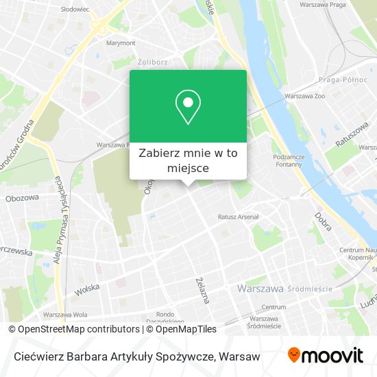 Mapa Ciećwierz Barbara Artykuły Spożywcze