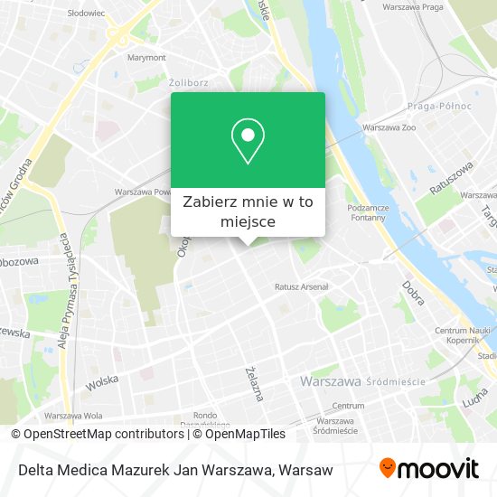 Mapa Delta Medica Mazurek Jan Warszawa