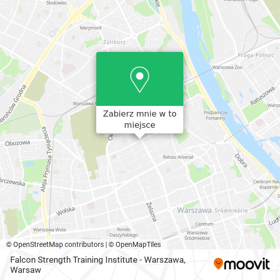 Mapa Falcon Strength Training Institute - Warszawa