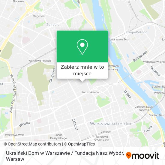 Mapa Ukraiński Dom w Warszawie / Fundacja Nasz Wybór