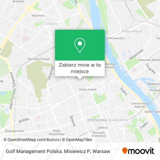 Mapa Golf Management Polska. Misiewicz P.