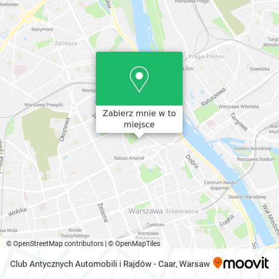 Mapa Club Antycznych Automobili i Rajdów - Caar