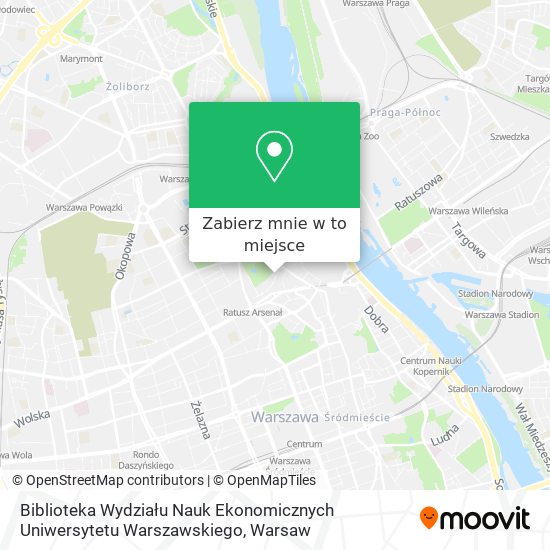 Mapa Biblioteka Wydziału Nauk Ekonomicznych Uniwersytetu Warszawskiego