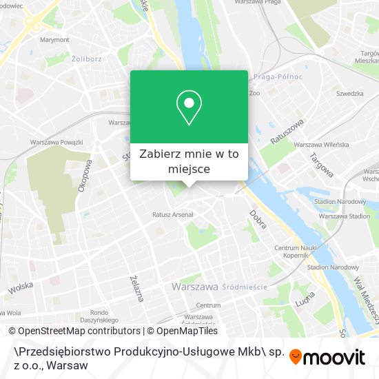 Mapa \Przedsiębiorstwo Produkcyjno-Usługowe Mkb\ sp. z o.o.