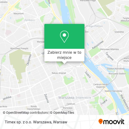 Mapa Timex sp. z o.o. Warszawa