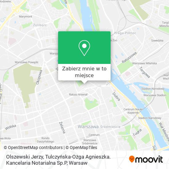 Mapa Olszewski Jerzy, Tulczyńska-Ożga Agnieszka. Kancelaria Notarialna Sp.P