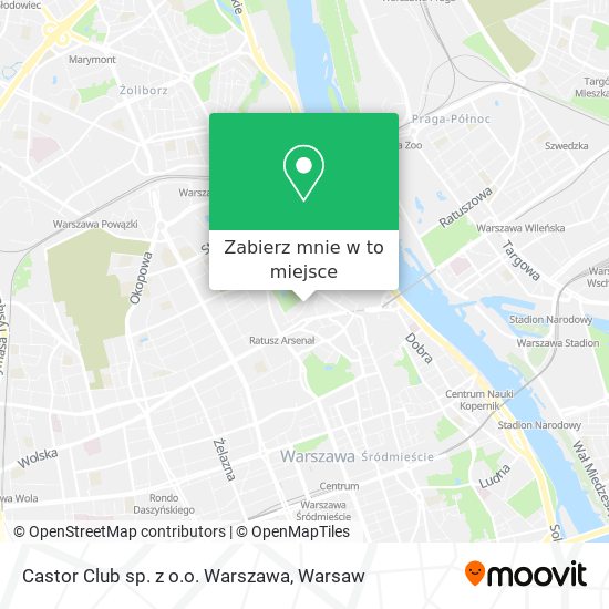 Mapa Castor Club sp. z o.o. Warszawa
