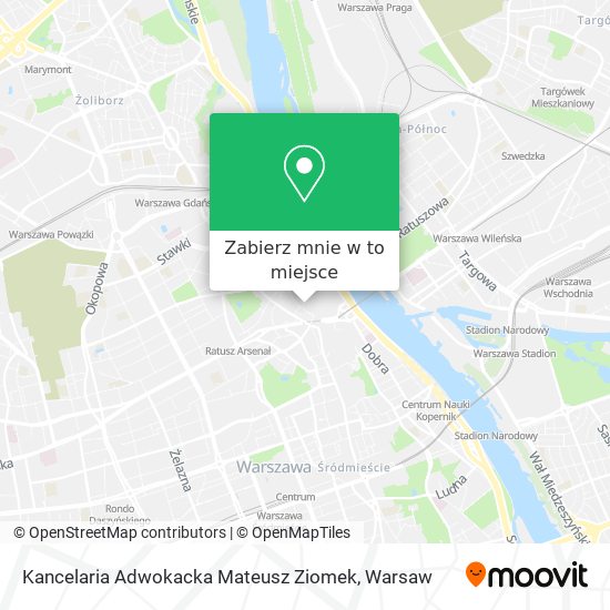 Mapa Kancelaria Adwokacka Mateusz Ziomek