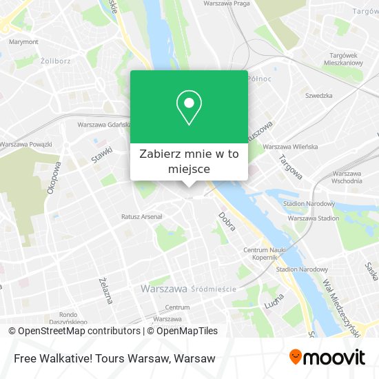 Mapa Free Walkative! Tours Warsaw