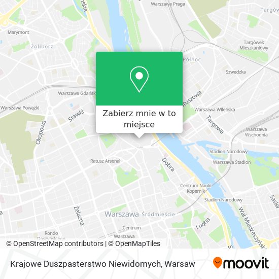 Mapa Krajowe Duszpasterstwo Niewidomych