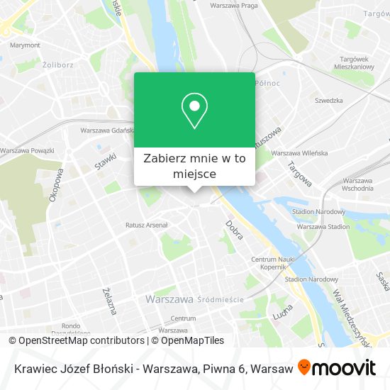 Mapa Krawiec Józef Błoński - Warszawa, Piwna 6