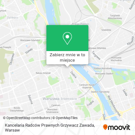 Mapa Kancelaria Radców Prawnych Grzywacz Zawada