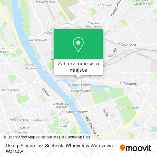 Mapa Usługi Ślusarskie. Suchecki Władysław Warszawa