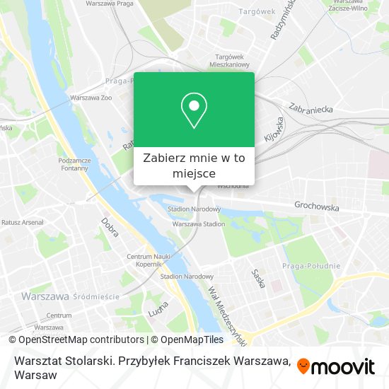 Mapa Warsztat Stolarski. Przybyłek Franciszek Warszawa