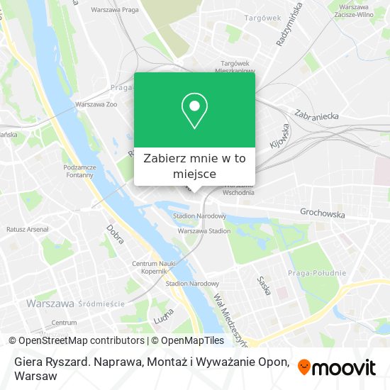 Mapa Giera Ryszard. Naprawa, Montaż i Wyważanie Opon