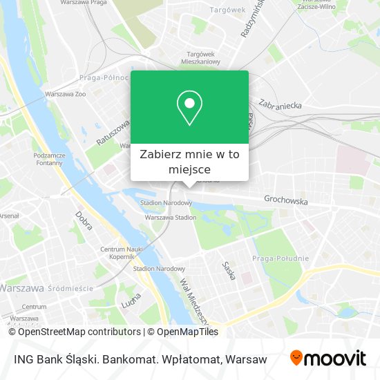 Mapa ING Bank Śląski. Bankomat. Wpłatomat