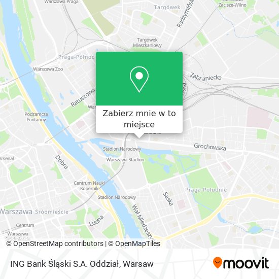 Mapa ING Bank Śląski S.A. Oddział