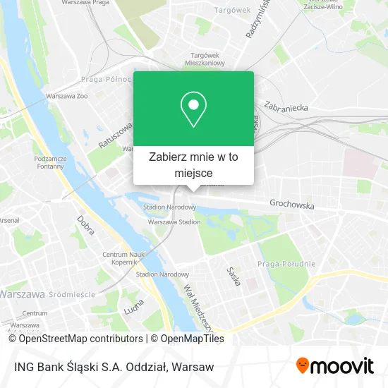 Mapa ING Bank Śląski S.A. Oddział