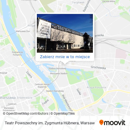 Mapa Teatr Powszechny im. Zygmunta Hübnera