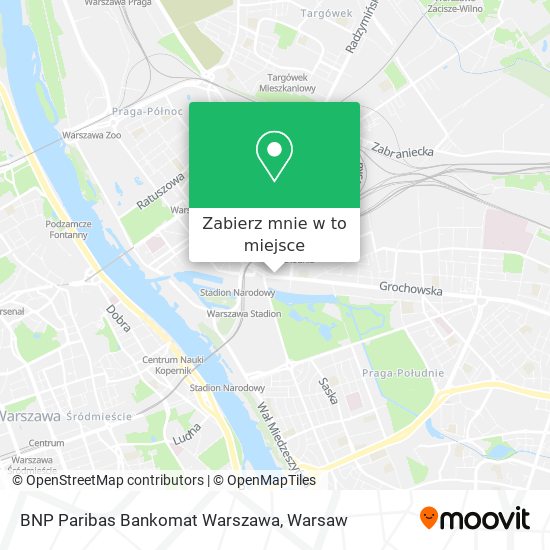 Mapa BNP Paribas Bankomat Warszawa