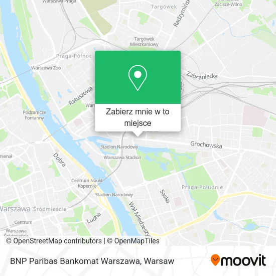 Mapa BNP Paribas Bankomat Warszawa