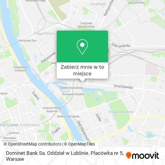 Mapa Dominet Bank Sa. Oddział w Lublinie. Placówka nr 5