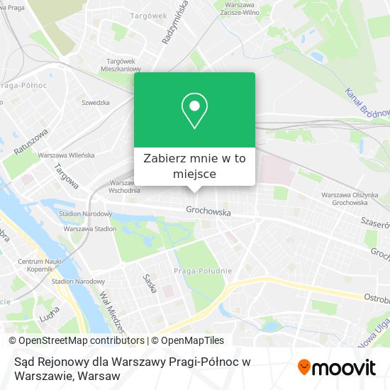 Mapa Sąd Rejonowy dla Warszawy Pragi-Północ w Warszawie