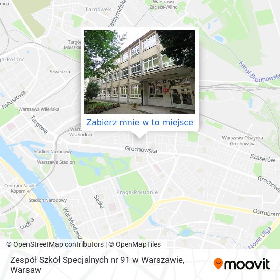 Mapa Zespół Szkół Specjalnych nr 91 w Warszawie