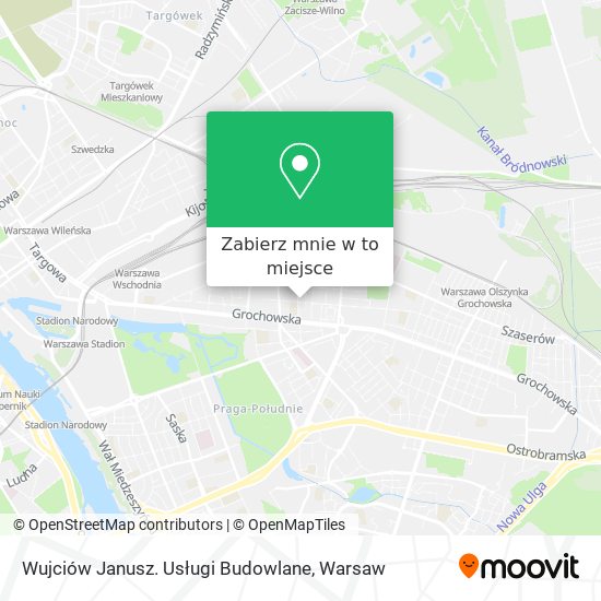 Mapa Wujciów Janusz. Usługi Budowlane