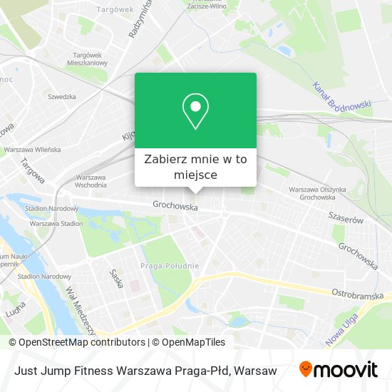 Mapa Just Jump Fitness Warszawa Praga-Płd