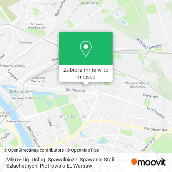 Mapa Mikro-Tig. Usługi Spawalnicze. Spawanie Stali Szlachetnych. Piotrowski E.