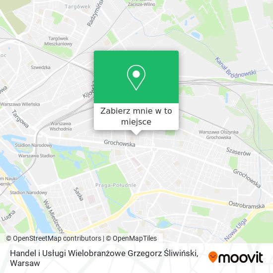 Mapa Handel i Usługi Wielobranżowe Grzegorz Śliwiński