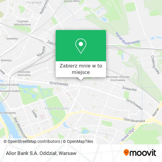 Mapa Alior Bank S.A. Oddział