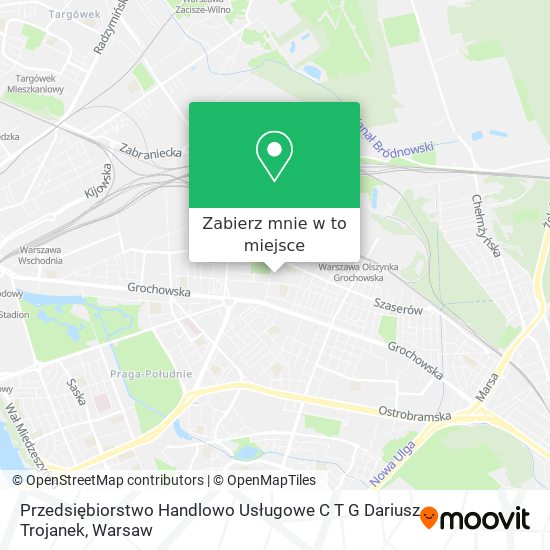 Mapa Przedsiębiorstwo Handlowo Usługowe C T G Dariusz Trojanek