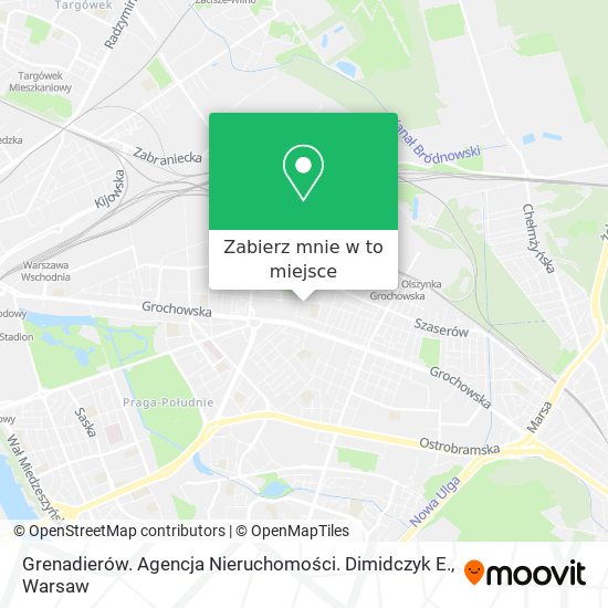 Mapa Grenadierów. Agencja Nieruchomości. Dimidczyk E.