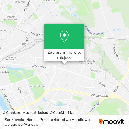 Mapa Sadkowska Hanna. Przedsiębiorstwo Handlowo - Usługowe