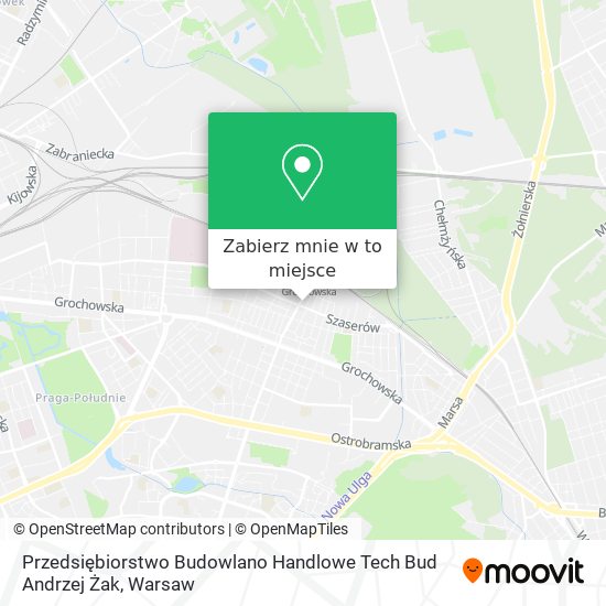 Mapa Przedsiębiorstwo Budowlano Handlowe Tech Bud Andrzej Żak