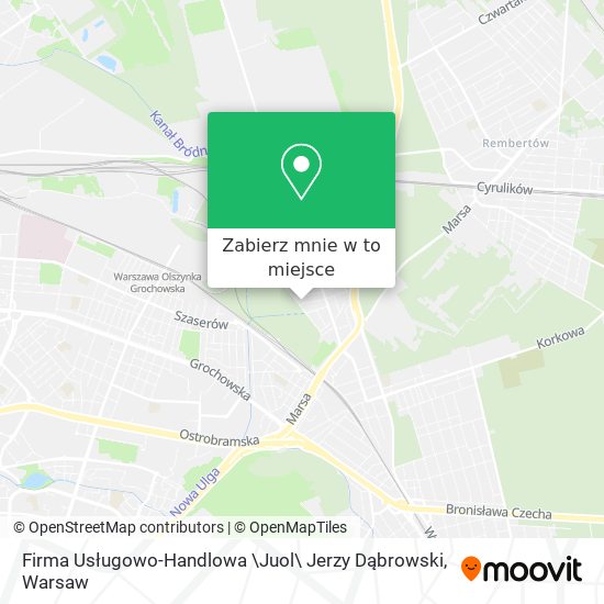 Mapa Firma Usługowo-Handlowa \Juol\ Jerzy Dąbrowski