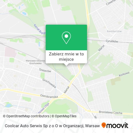 Mapa Coolcar Auto Serwis Sp z o O w Organizacji