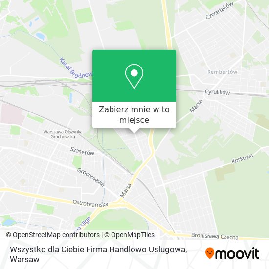 Mapa Wszystko dla Ciebie Firma Handlowo Uslugowa