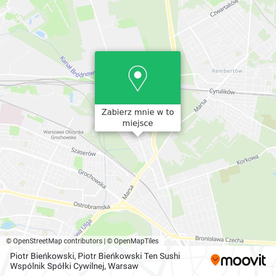 Mapa Piotr Bieńkowski, Piotr Bieńkowski Ten Sushi Wspólnik Spółki Cywilnej